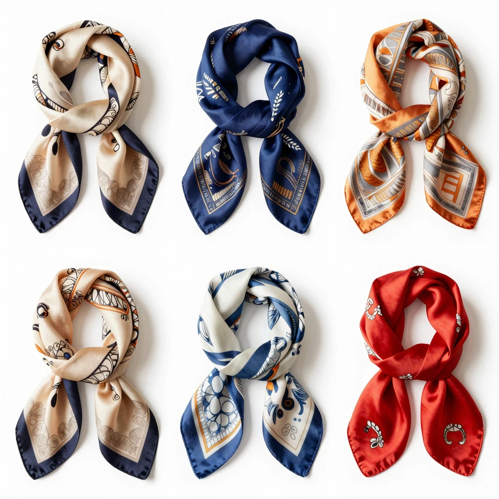 Various ways to style luxury silk scarves