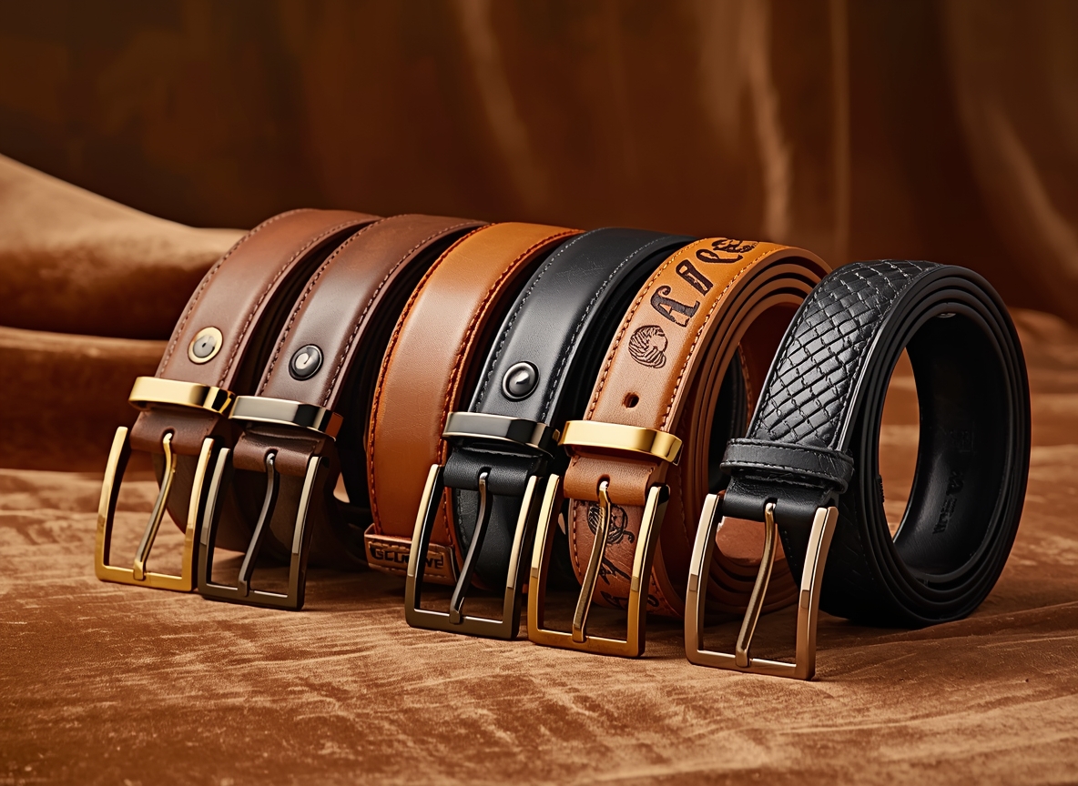 Luxury leather belts collection
