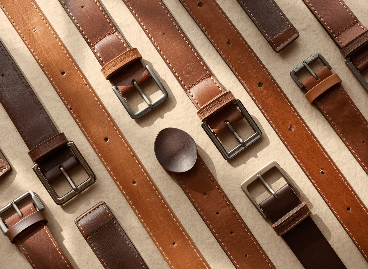 Handcrafted leather belts collection